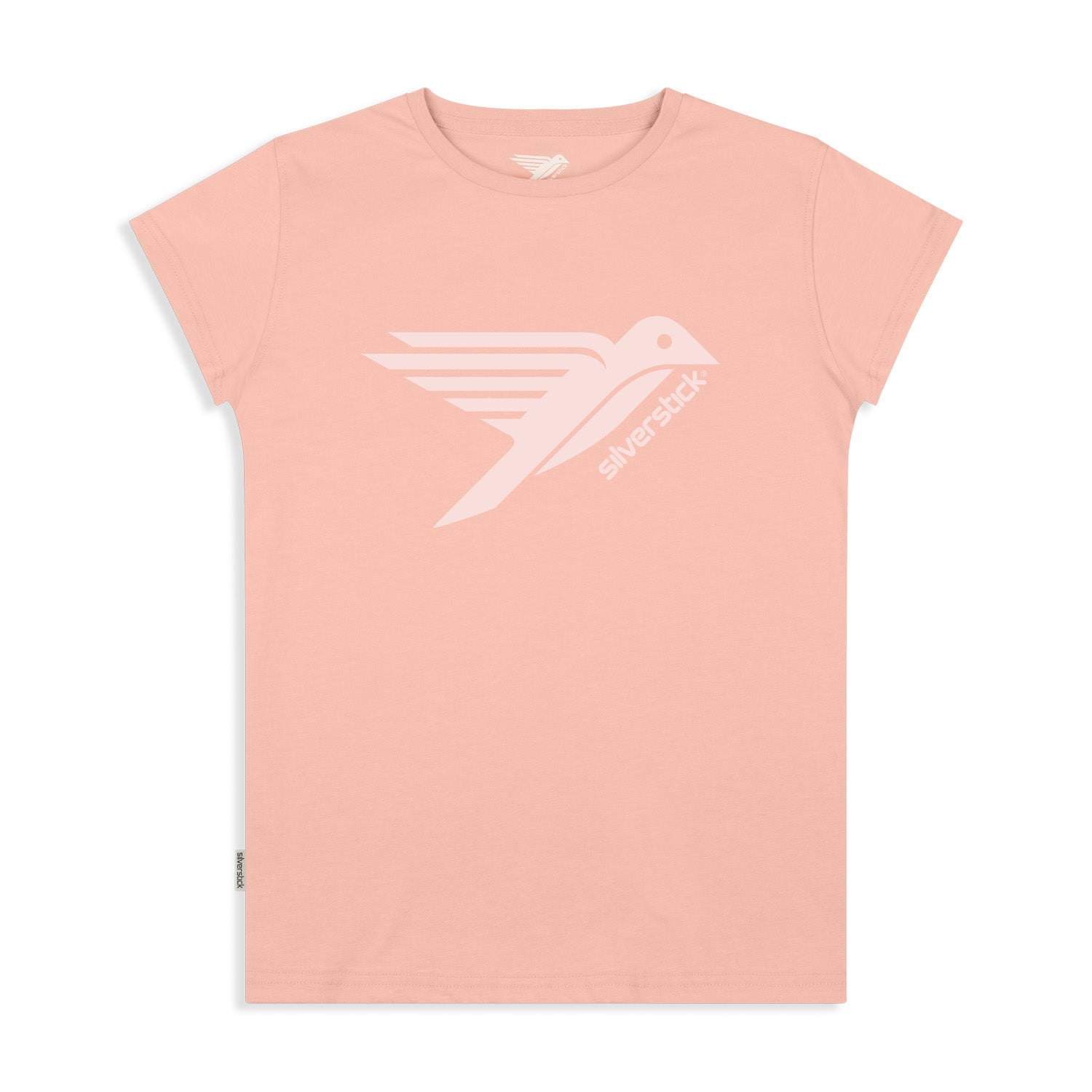 Silverstick Womens Organic Cotton T-shirt Original Logo Antique Pink
