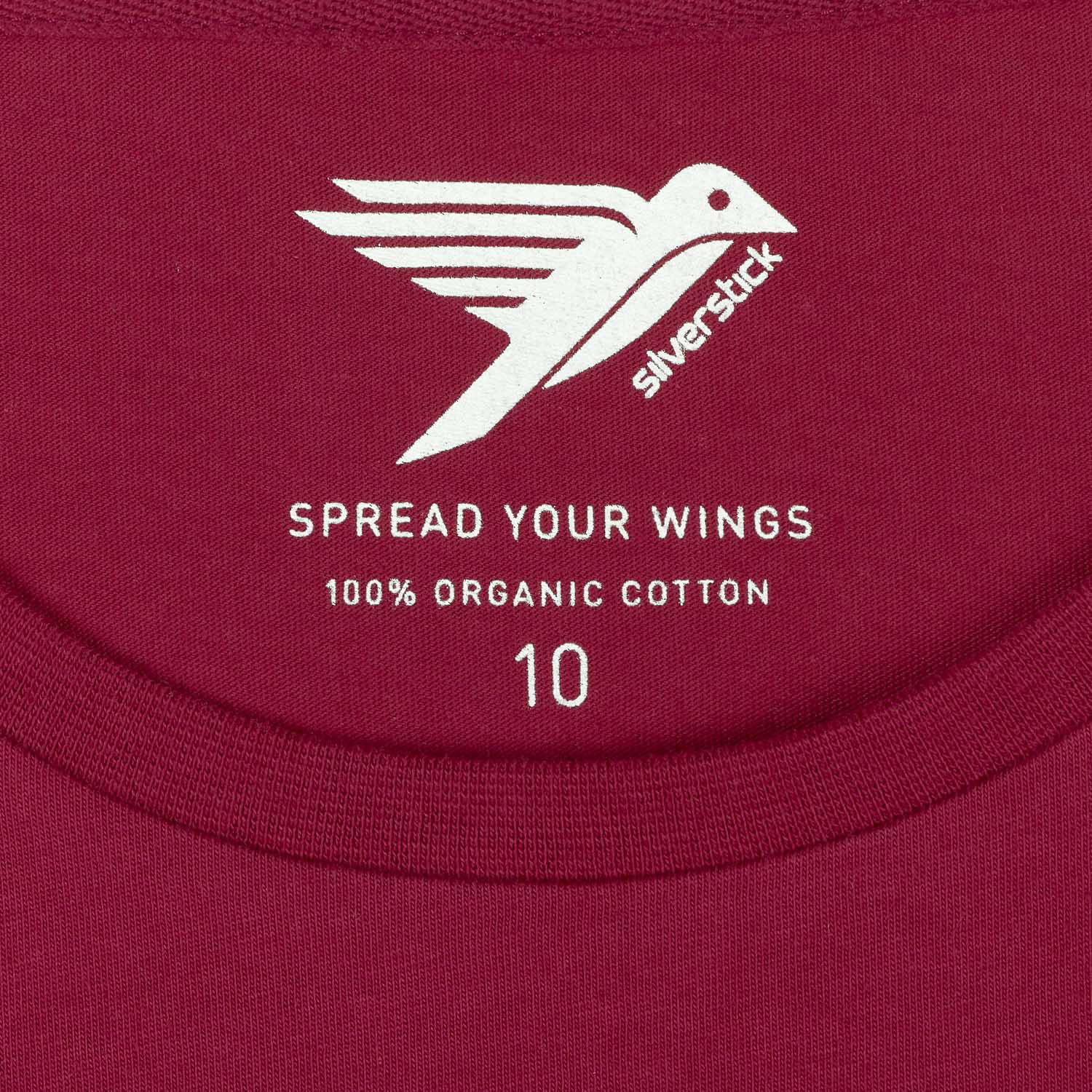 Silverstick Womens Organic Cotton T-shirt Wilda Beaujolais - Afbeelding 3