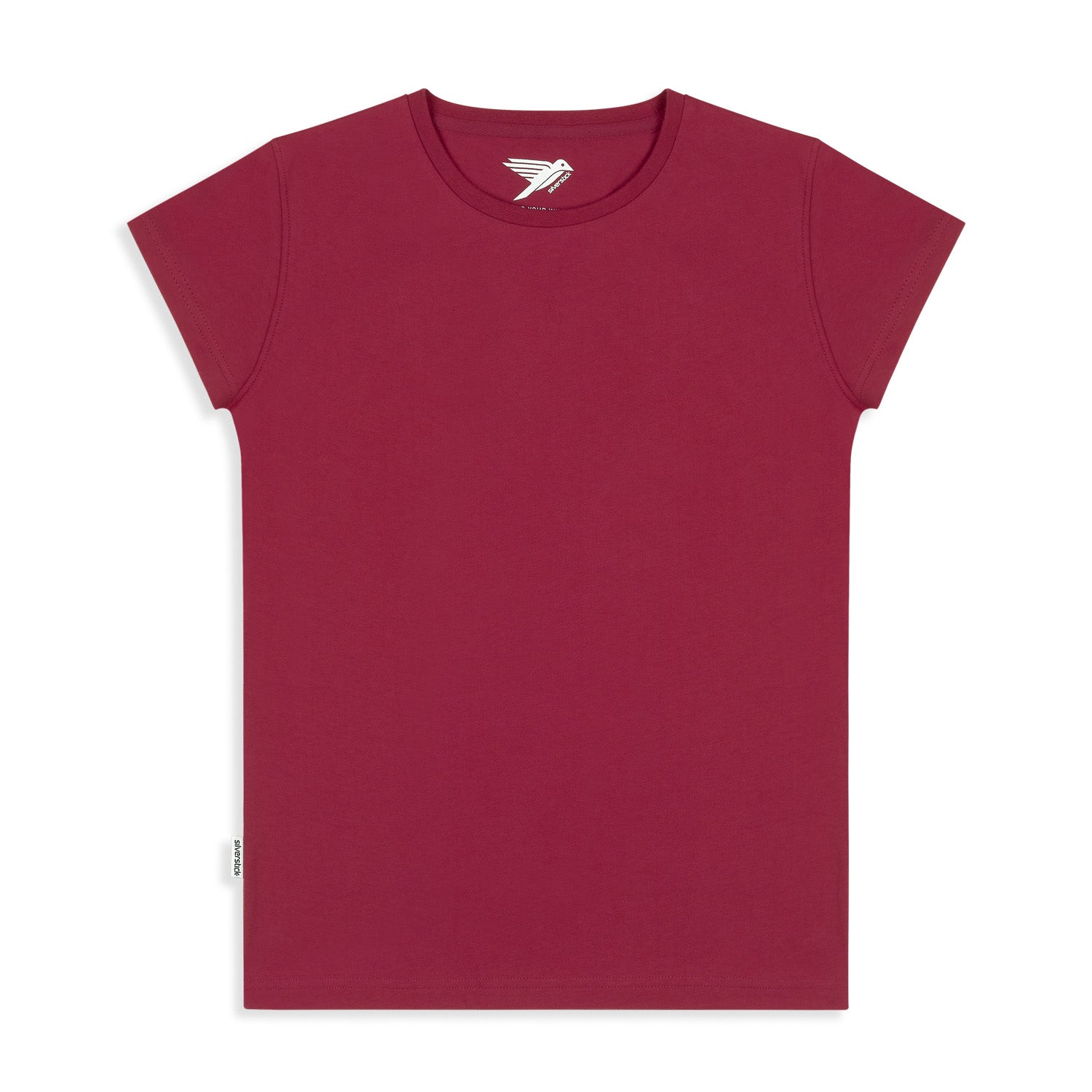 Silverstick Womens Organic Cotton T-shirt Wilda Beaujolais