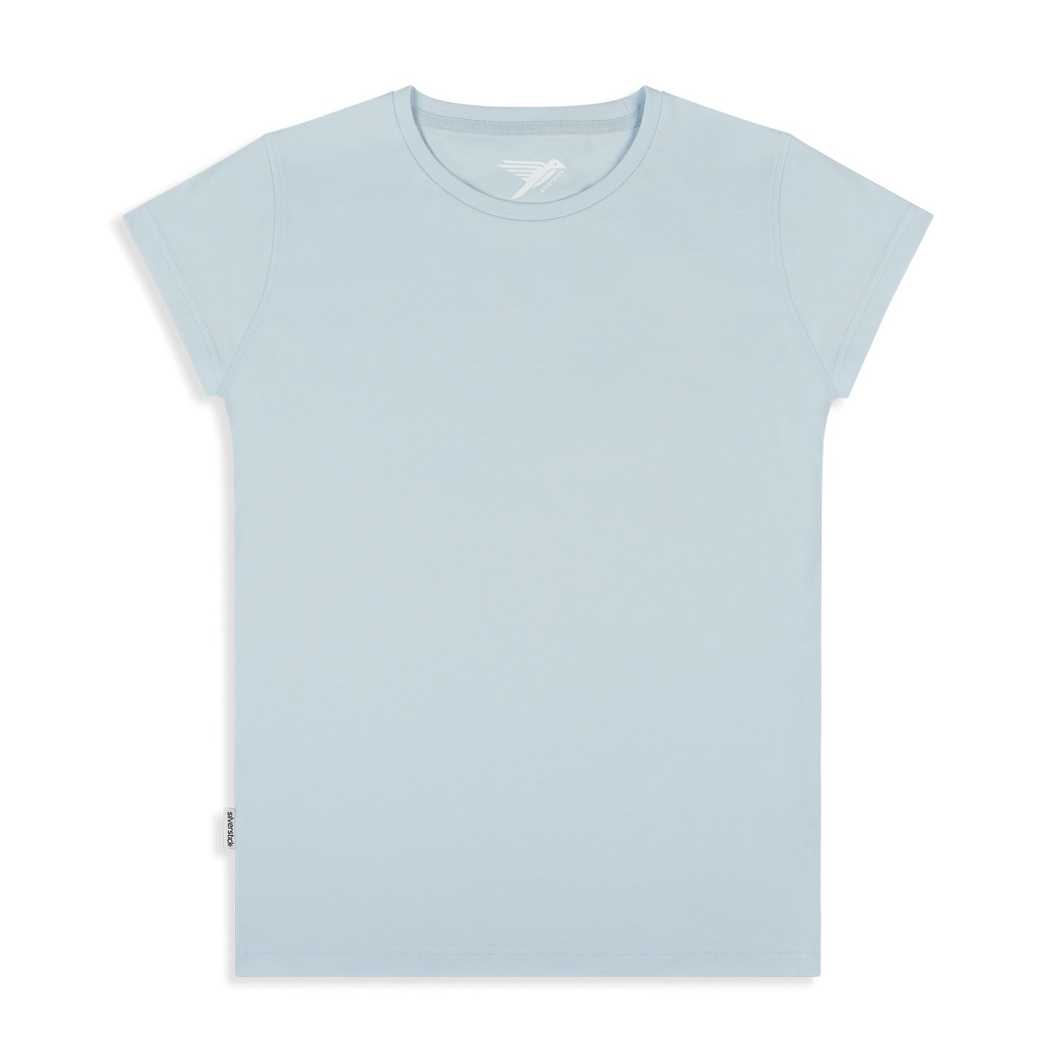 Silverstick Womens Organic Cotton T-shirt Wilda Illusion Blue