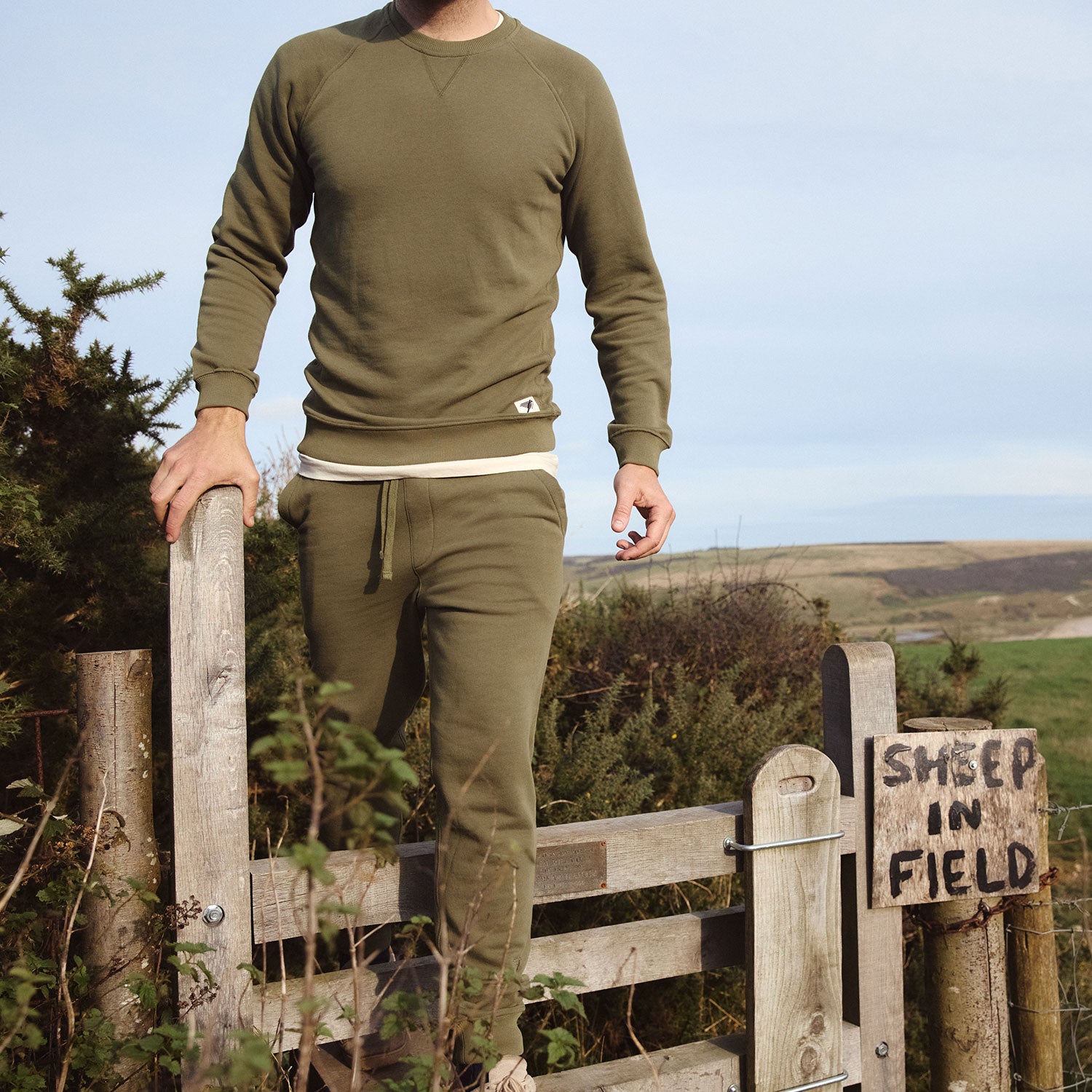 Silverstick Mens Organic Cotton Sweat Nias Capulet Olive for Women - Afbeelding 3
