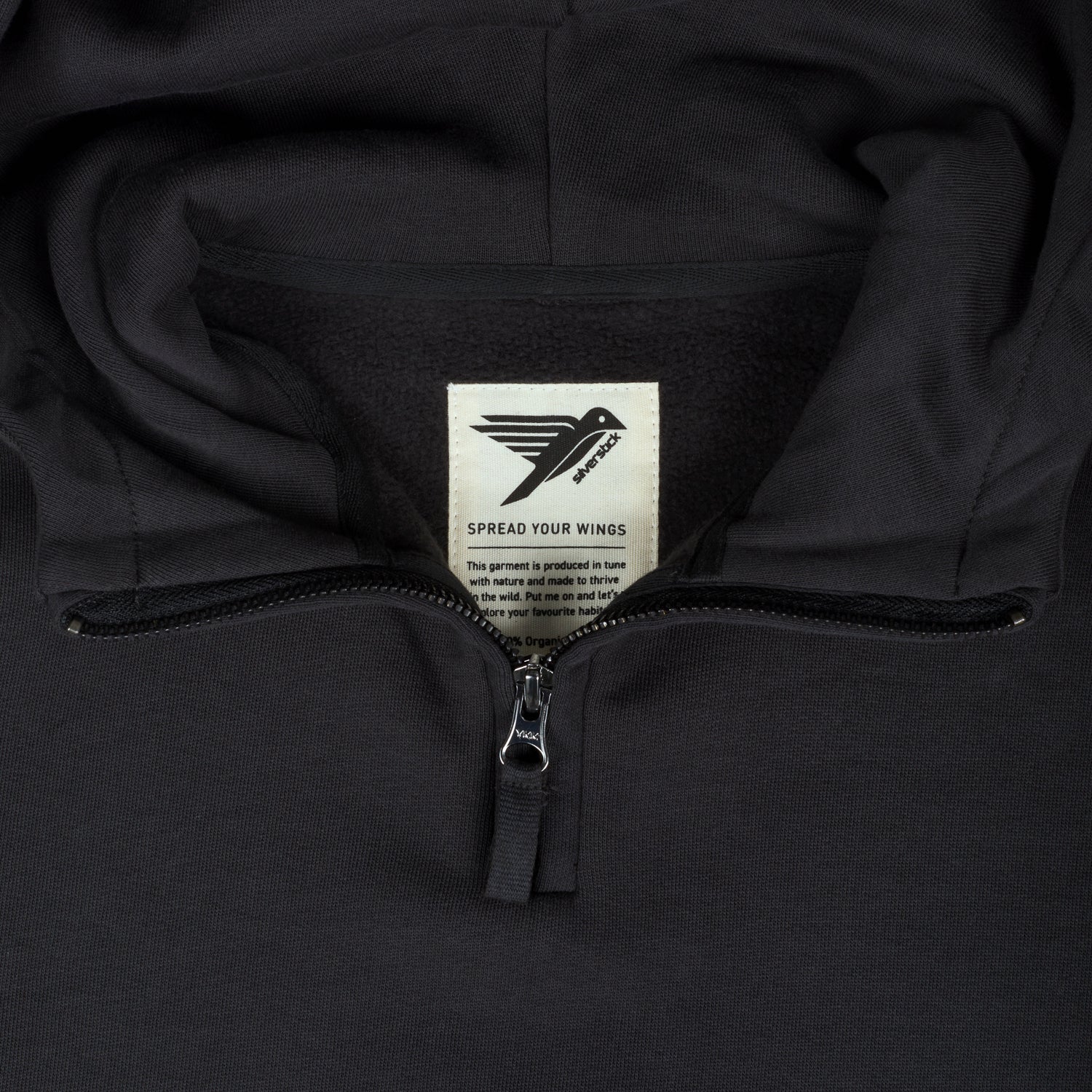 Silverstick Womens Organic Cotton Quarter Zip Lowe Charcoal - Afbeelding 3