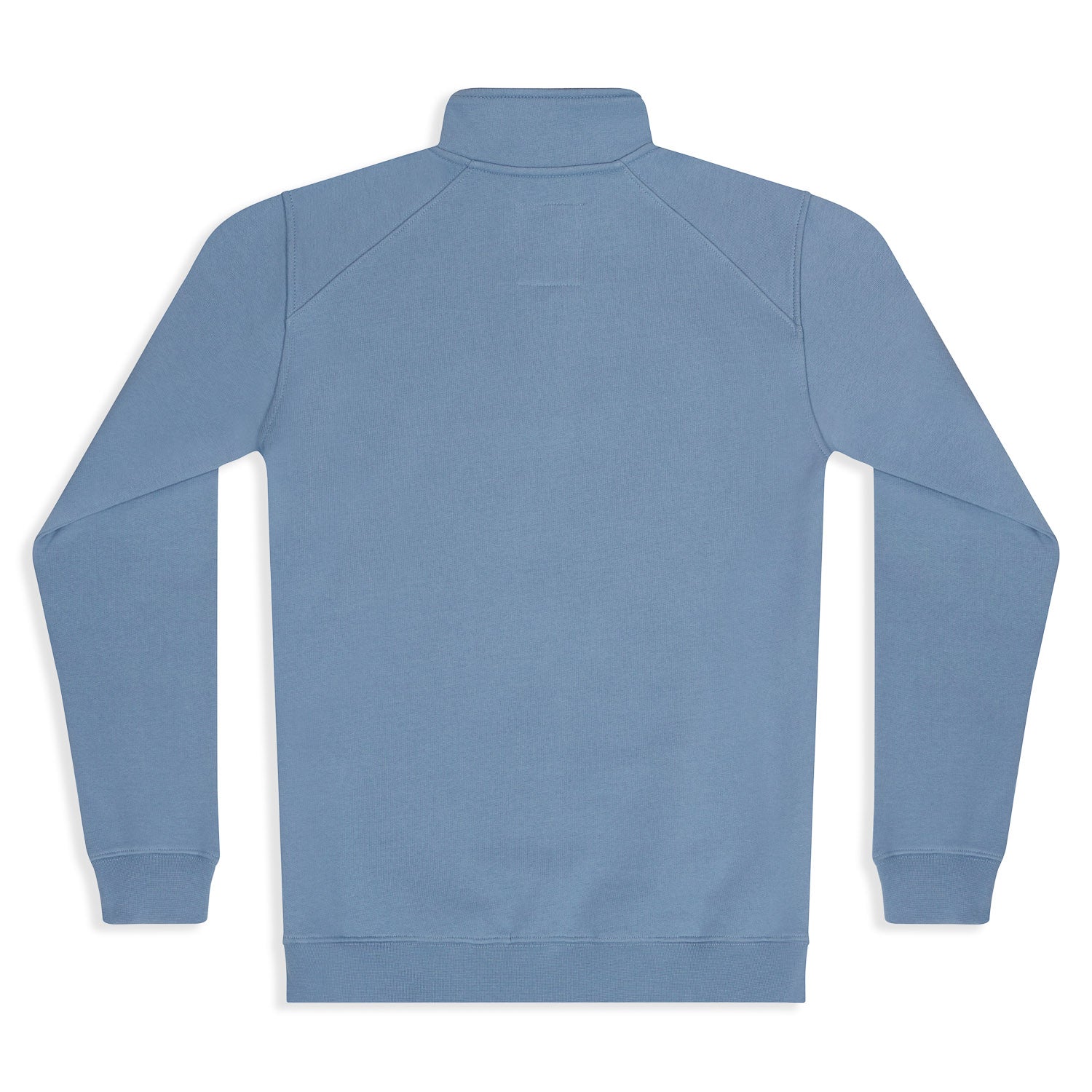 Silverstick Womens Organic Cotton Quarter Zip Sweat Erin Faded Denim - Afbeelding 2